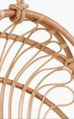 Mica Decorations Fauteuil Suspendu En Rotin Blanca Marron Clair Avec Coussin De Chaise L57 X L 91 X H 114 Cm -Jardin Meubles Magasin 745x1200