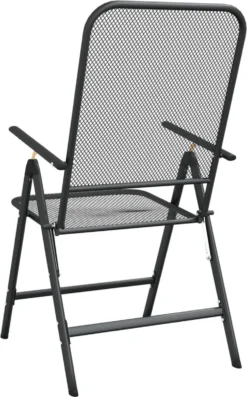 Prolenta Premium - Chaises De Jardin De Jardin Pliables 4 Pcs Grillage Métallique Anthracite -Jardin Meubles Magasin 746x1200