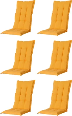 Madison - Coussin De Jardin - Universel - Dossier Bas - 6 Pcs. - Panama Golden Glow - 105x50cm - Jaune - Coussins De Chaise De Coussins De Chaise De Jardin - Chaise Standard