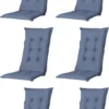 Madison - Coussin De Jardin - Universel - Dossier Bas - 6 Pcs. - Basic Cobalt - 105x50cm - Blauw - Coussins De Chaise De Jardin - Chaise Standard