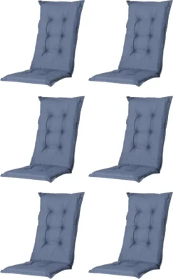 Madison - Coussin De Jardin - Universel - Dossier Bas - 6 Pcs. - Basic Cobalt - 105x50cm - Blauw - Coussins De Chaise De Jardin - Chaise Standard