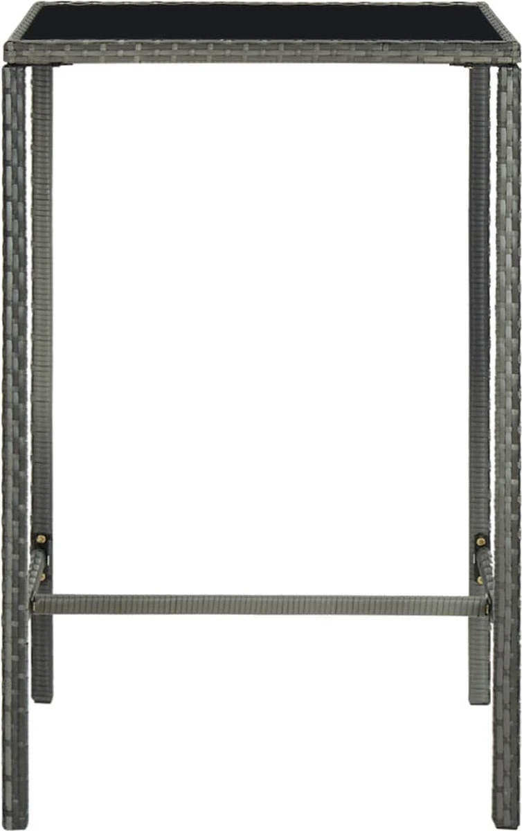 La Dolce Vita - Table 3 Pièces GardenBar Avec Chaises - Meuble Bar - Meuble Bar - Meuble D'angle Bar - Table Haute Avec Tabourets - Ensemble Bistro Avec Table Et Chaises Avec Coussins Polyrotin Gris 3 La Dolce Vita - Table 3 Pièces GardenBar Avec Chaises - Meuble Bar - Meuble Bar - Meuble D'angle Bar - Table Haute Avec Tabourets - Ensemble Bistro Avec Table Et Chaises Avec Coussins Polyrotin Gris – Image 3