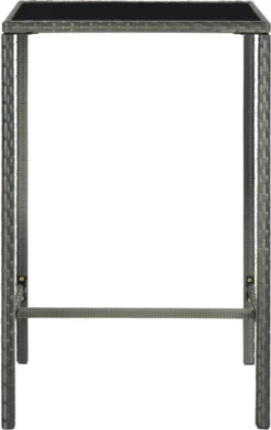 La Dolce Vita - Table De Jardin 5 Pièces Avec Chaises - Meuble Bar - Meuble Bar - Meuble D'angle Bar - Table Haute Avec Tabourets - Ensemble Bistro Avec Table Et Chaises Avec Coussins Poly Rotin Gris -Jardin Meubles Magasin 756x1200 1