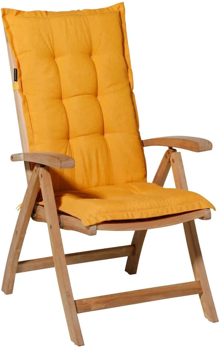 Madison - Coussin De Jardin - Universel - Dossier Bas - 6 Pcs. - Panama Golden Glow - 105x50cm - Jaune - Coussins De Chaise De Coussins De Chaise De Jardin - Chaise Standard 2 Madison - Coussin De Jardin - Universel - Dossier Bas - 6 Pcs. - Panama Golden Glow - 105x50cm - Jaune - Coussins De Chaise De Coussins De Chaise De Jardin - Chaise Standard – Image 2