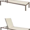 Set - Lot De 2 Chaises Longues AQUILA - 2 Chaises De Jardin à Roulettes - Chargeable Jusqu'à 160 Kg - 200x75x36 Cm - Empilables - Chaises Longues - Aluminium - Textilène - Moka
