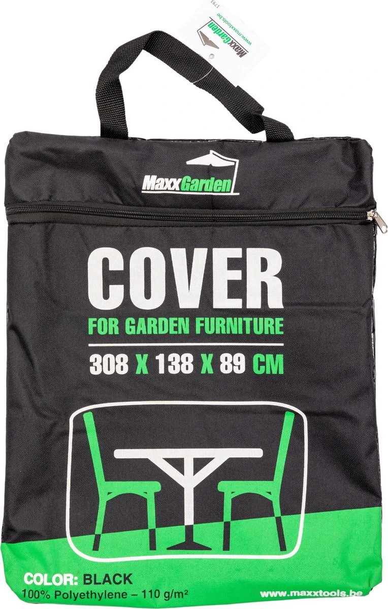 Housse De Protection Pour Ensemble De Jardin - Table Avec 8 Chaises - 308 X 138 X 89 Cm - VERT 7 Housse De Protection Pour Ensemble De Jardin - Table Avec 8 Chaises - 308 X 138 X 89 Cm - VERT – Image 7