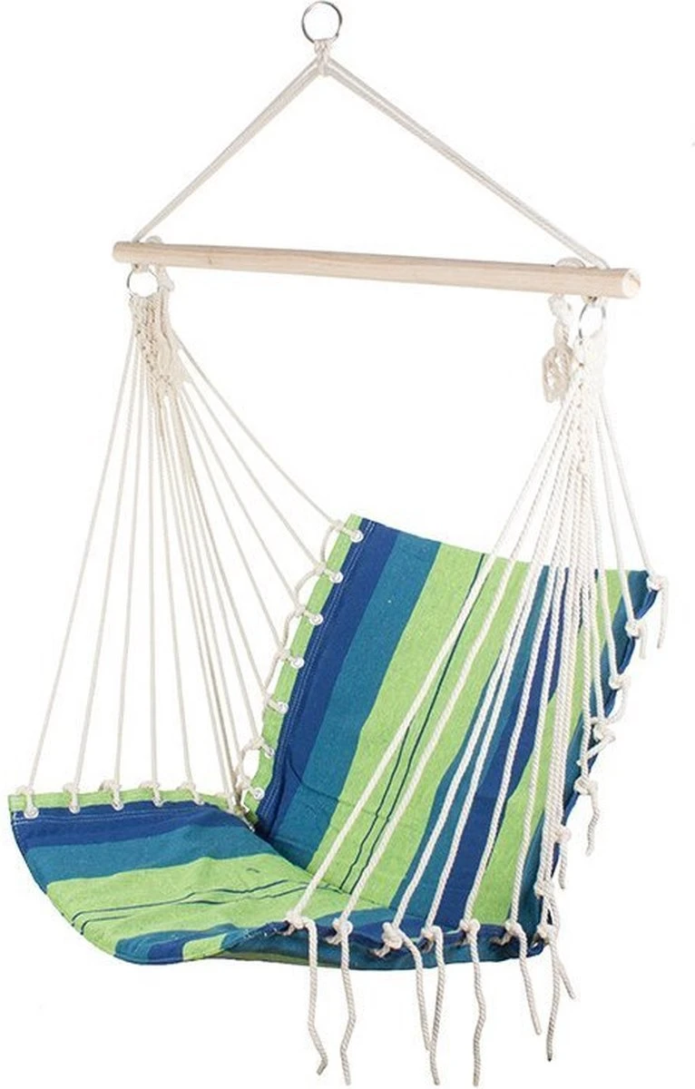 Chaise Suspendue Brésilienne De Luxe Oneiro BLEU - ø 100x90cm - Hamac - Hamac Avec Support - été - Jardin - Articles De Jardin - Relax - Meubles De Jardin 2 Chaise Suspendue Brésilienne De Luxe Oneiro BLEU - ø 100x90cm - Hamac - Hamac Avec Support - été - Jardin - Articles De Jardin - Relax - Meubles De Jardin – Image 2