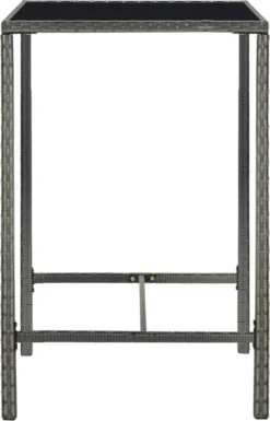 Ensemble De Bar De Jardin Premium - Bar De Jardin 3 Pièces Avec Coussins Poly Rotin Gris -Jardin Meubles Magasin 769x1200 2