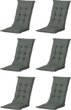 Madison - Coussin De Jardin - Universel - Dossier Bas - 6 Pcs. - Plein Air Oxford Green - 105x50cm - Vert - Coussins De Chaise De Jardin - Chaise Standard