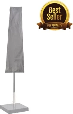 Housse De Parasol Résistante Aux Intempéries - Max. 3 X 3 M - Grijs - Résistant à L'eau - Parasol Flottant - Rond & Carré - Parasol Bâton