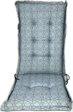 Madison Coussin De Chaise De Jardin Dossier Haut 50x123 Cm Circle Bleu Outdoor