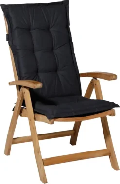 Madison - Coussin De Jardin - Universel - Dossier Bas - 4 Pcs. - Basic Black - 105x50cm - Zwart - Coussins De Chaise De Coussins De Chaise De Jardin - Chaise Debout -Jardin Meubles Magasin 782x1200 1