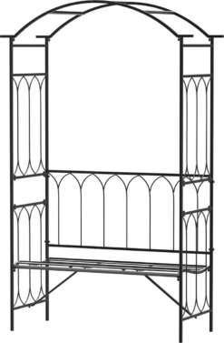 Outsunny Rose Support D'arc De Rose Avec Banc Banc Philosophe Banc Tonnelle Banc De Jardin 84B-245