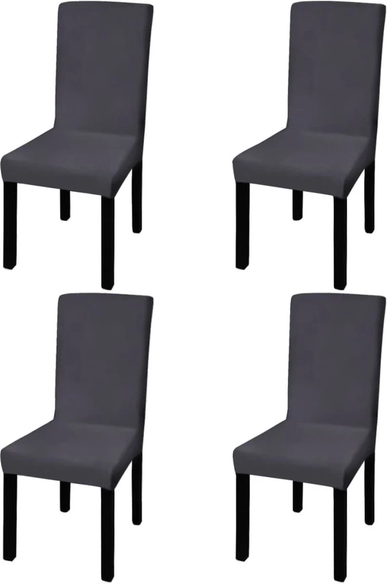 VidaLife Housses De Housses De Siège 4 Pcs Stretch Droite Anthracite 1 VidaLife Housses De Housses De Siège 4 Pcs Stretch Droite Anthracite