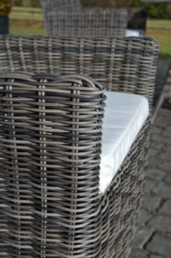 Chaise De Jardin Deluxe - Résistant Aux Intempéries - Aspect Chaise Longue - Osier - Grijs/ Blanc - Chaises De Jardin Lot De 1 -Jardin Meubles Magasin 794x1200 2