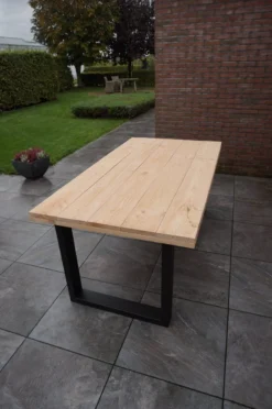 Table à Manger Industrielle En Douglas 200cm Avec Piètement Noir Mat U5x10 Pour L'intérieur Et L'extérieur -Jardin Meubles Magasin 796x1200 6