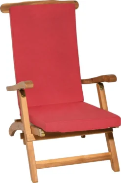 Beautissu LoftLux DC Coussin De Jardin Pour Transat 175 X 45 X 5 Cm - Coussin Transat Rouge - Kussen Transat -Jardin Meubles Magasin 799x1200 5