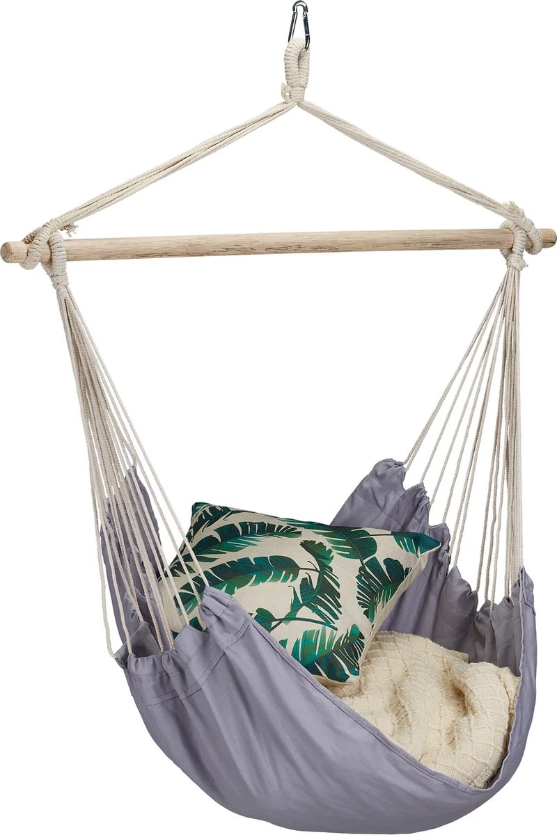 Fauteuil Suspendu Relaxdays Gris - Fauteuil Hamac 150 Kg - Fauteuil Suspendu Enfant Jardin - Fauteuil Suspendu 2 Fauteuil Suspendu Relaxdays Gris - Fauteuil Hamac 150 Kg - Fauteuil Suspendu Enfant Jardin - Fauteuil Suspendu – Image 2