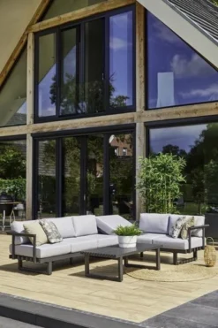 Hartman Calabria Corner Lounge Set Gris Clair Avec Table D'Appoint Calabria -Jardin Meubles Magasin 800x1200 52