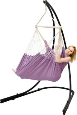Xxl Chaise Suspendue Avec Cadre Chaise Suspendue Pour 2 Fauteuils Suspendus Doubles Chaise Suspendue Violet -Jardin Meubles Magasin 801x1200