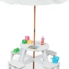 Table De Pique-nique Pour Enfants Relaxdays Avec Parasol - Table Et Chaises Pour Enfants à L'extérieur - Meubles Pour Enfants