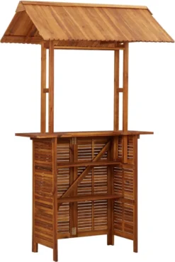 Prolenta Premium - Table De Bar D'extérieur Avec Toit 122x106x217 Cm Bois D'acacia Massif - Table - Table De Jardin - Tables De Tables De Jardin -Jardin Meubles Magasin 801x1200 40