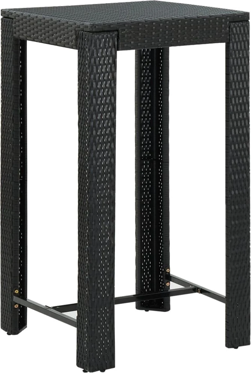 Ensemble De Bar De Jardin Premium - Ensemble De Bar De Jardin 5 Pièces Avec Coussins Poly Rotin Noir 2 Ensemble De Bar De Jardin Premium - Ensemble De Bar De Jardin 5 Pièces Avec Coussins Poly Rotin Noir – Image 2