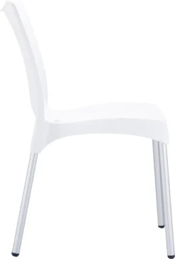 Clp Chaise Empilable JULIETTE, Chaise De Jardin XXL , Chaise Bistrot, Chaise En Plastique, Chaise De Balcon, Chaise D' Outdoor Chaise D' Extérieur , Structure En Aluminium, Max 160 Kg, Siège En Plastique, - Noir, -Jardin Meubles Magasin 809x1200 3