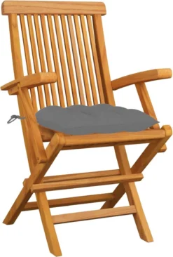 Prolenta Premium - Chaises De Jardin De Jardin 3 Pcs Avec Coussins Gris Teck Massif -Jardin Meubles Magasin 810x1200 7