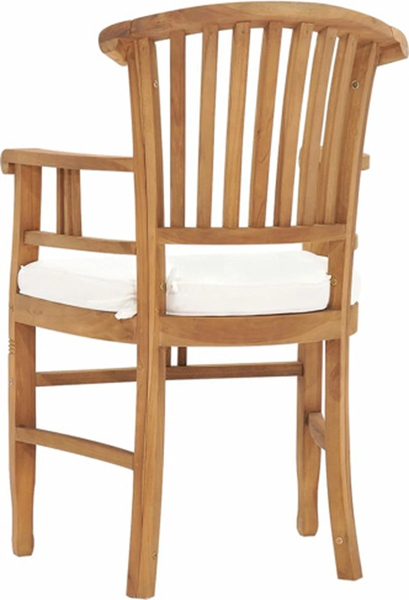 VidaXL Chaises De Jardin De VidaXL 2 Pièces Avec Coussins Blanc Crème Teck Massif 5 VidaXL Chaises De Jardin De VidaXL 2 Pièces Avec Coussins Blanc Crème Teck Massif – Image 5