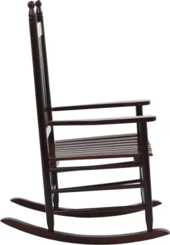 Prolenta Premium - Chaise à Bascule - Chaise à Bascule Avec Assise Incurvée Bois De Peuplier Marron - Marron - Balançoire -Jardin Meubles Magasin 833x1200