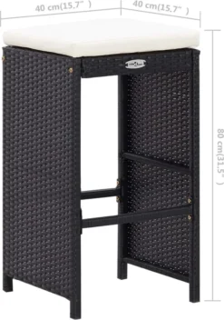 Ensemble De Bar De Jardin Premium - Ensemble De Bar De Jardin 9 Pièces Poly Rotin Noir -Jardin Meubles Magasin 842x1200 4