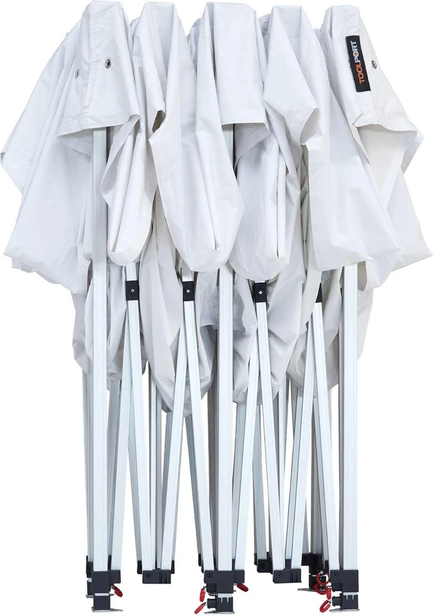 Pavillon Pliant, Tente Pliante, 3x6m Sans Panneaux Latéraux Pavillon En Aluminium 32mm, Tente De Fête PES300, 100% étanche, Crème 9 Pavillon Pliant, Tente Pliante, 3x6m Sans Panneaux Latéraux Pavillon En Aluminium 32mm, Tente De Fête PES300, 100% étanche, Crème – Image 9