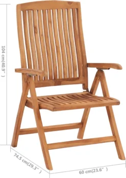 Prolenta Premium - Chaises De Jardin De Jardin 6 Pcs Réglables Avec Coussins En Teck Massif -Jardin Meubles Magasin 850x1200 5