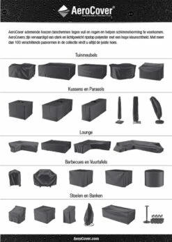 AeroCover Housse De Chaise Empilable / Housse De Chaise à Ressort à Gaz 67x67xh80 / 110 - Anthracite -Jardin Meubles Magasin 852x1200