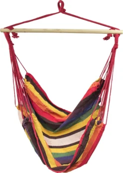 Chaise Suspendue Brésilienne Avec Bâton En Bois - 100x100CM - Intérieur & Extérieur - Chargeable Jusqu'à 120 Kg -Jardin Meubles Magasin 855x1200 1