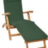 Beautissu LoftLux DC Coussin De Jardin Pour Transat 175 X 45 X 5 Cm - Coussin Transat Vert - Coussins De Jardin Dossier Haut - Kussen Transat