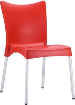 Clp Chaise Empilable JULIETTE, Chaise De Jardin XXL , Chaise Bistrot, Chaise En Plastique, Chaise De Balcon, Chaise D' Outdoor Chaise D' Extérieur , Structure En Aluminium, Max 160 Kg, Siège En Plastique, - Noir, -Jardin Meubles Magasin 861x1200 2