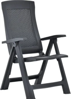 Prolenta Premium - Chaises De Jardin 2 Pcs Réglables En Plastique De Couleur Anthracite -Jardin Meubles Magasin 866x1200 2