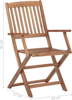 Prolenta Premium - Chaises De Jardin De Jardin 4 Pcs Pliables En Bois D'acacia Massif -Jardin Meubles Magasin 869x1200