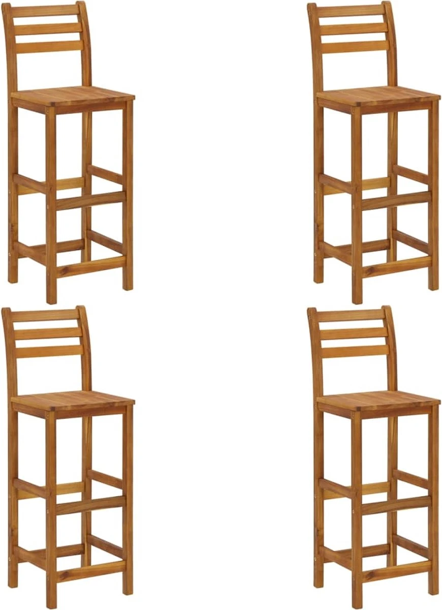 Ensemble De Bar De Jardin Premium - Ensemble De Bar De Jardin 5 Pièces En Bois D'acacia Massif 4 Ensemble De Bar De Jardin Premium - Ensemble De Bar De Jardin 5 Pièces En Bois D'acacia Massif – Image 4