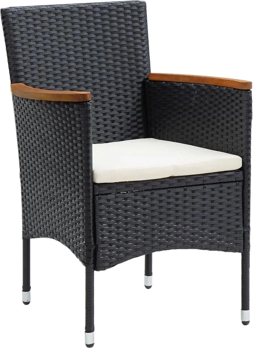 La Dolce Vita - Salon De Jardin 5 Pièces - Salon De Terrasse - Salon De Jardin Avec Chaises Et Table - Salon De Plein Air Avec Coussins Poly Rotin Noir 2 La Dolce Vita - Salon De Jardin 5 Pièces - Salon De Terrasse - Salon De Jardin Avec Chaises Et Table - Salon De Plein Air Avec Coussins Poly Rotin Noir – Image 2