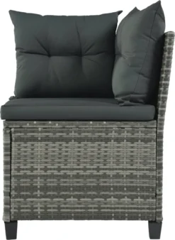 Ensemble De Meubles De Patio-ensemble De Banc De Salle à Manger De Patio 8 Pièces-canapé En Rotin Résistant Aux Intempéries Avec Table à Manger Et Chaise Et 4 Repose-pieds-osier Gris + Coussins Gris -Jardin Meubles Magasin 876x1200 6
