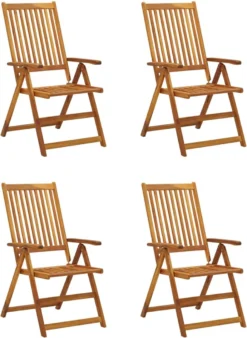 VidaXL Chaises De Jardin De Jardin 4 Pièces Réglables Avec Coussins En VidaXL Massif 14 VidaXL Chaises De Jardin De Jardin 4 Pièces Réglables Avec Coussins En VidaXL Massif -Jardin Meubles Magasin 877x1200 2