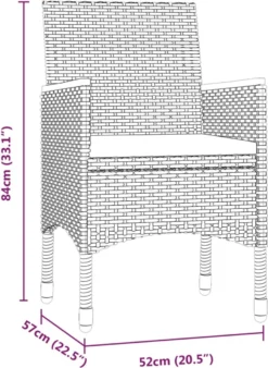 La Dolce Vita - Salon De Jardin 5 Pièces - Salon De Terrasse - Salon De Jardin Avec Chaises Et Table - Salon De Plein Air Avec Coussins Gris Et Noir -Jardin Meubles Magasin 877x1200 5