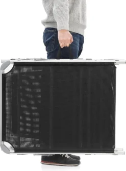 Bain De Soleil, Chaise Longue, Chaise De Jardin, Avec Toit Ouvrant, Dossier Réglable, Pliable, Léger, 55 X 193 X 31 Cm, Chargeable Jusqu'à 150 Kg, Jardin, Balcon Et Terrasse, Noir -Jardin Meubles Magasin 885x1200