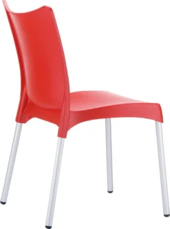 Clp Chaise Empilable JULIETTE, Chaise De Jardin XXL , Chaise Bistrot, Chaise En Plastique, Chaise De Balcon, Chaise D' Outdoor Chaise D' Extérieur , Structure En Aluminium, Max 160 Kg, Siège En Plastique, - Noir, -Jardin Meubles Magasin 891x1200