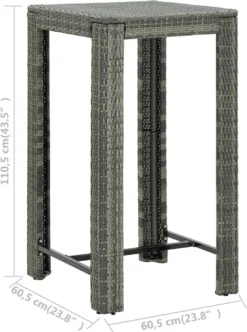 Ensemble De Bar De Jardin Premium - Bar De Jardin 3 Pièces Avec Accoudoirs Poly Rotin Gris -Jardin Meubles Magasin 894x1200 1