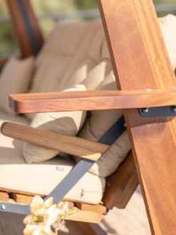 Aida Sia 2400 - Balançoire - 228cm - Beige/Camel - Extensible - Huile De Montage Et D'entretien Incluse - Housse De Protection Offerte -Jardin Meubles Magasin 900x1200 5