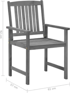 Prolenta Premium - Chaises De Jardin De Jardin 4 Pcs Avec Coussins En Bois D'acacia Massif Gris -Jardin Meubles Magasin 906x1200 3